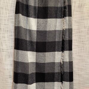 Buffalo plaid wrap skirt